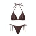 Chocolate Polka Bikini Set