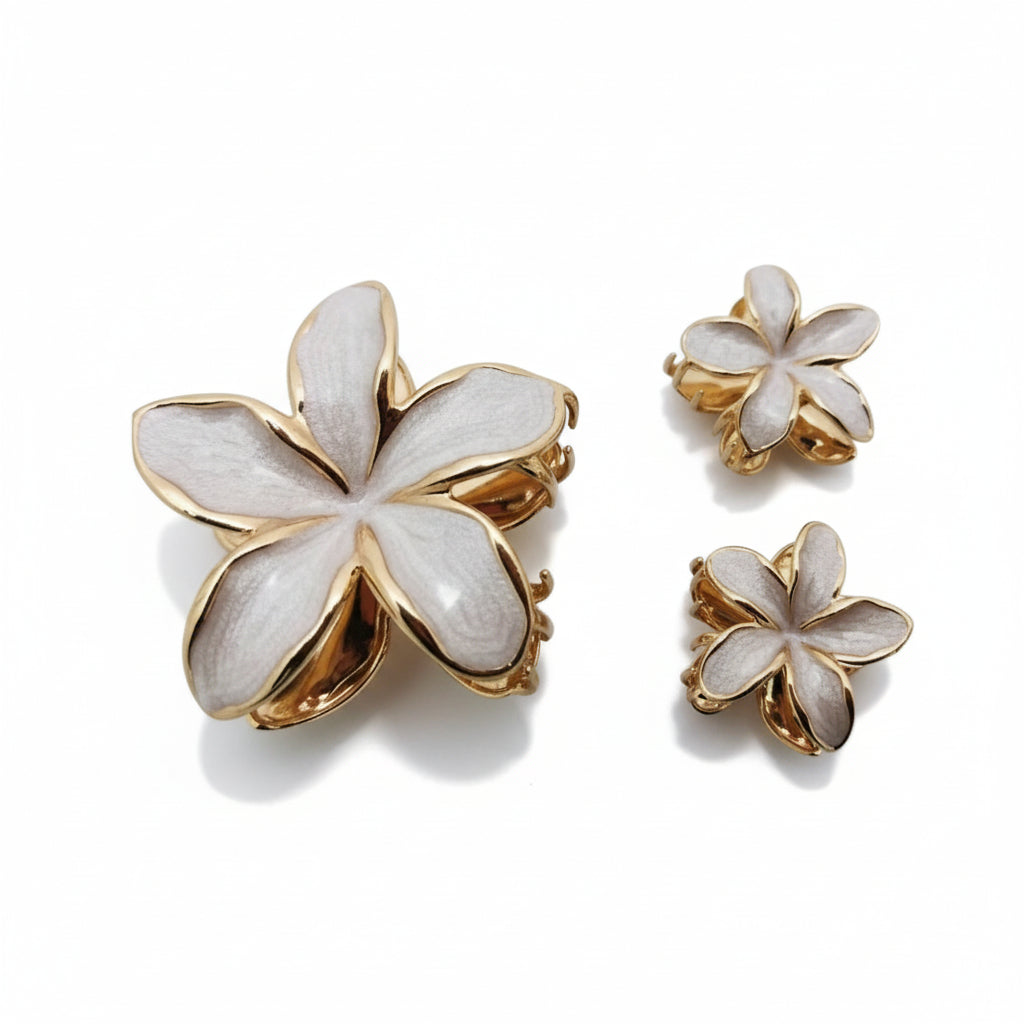 Frangipani Hairclip set