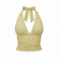 Yellow Polka Halter