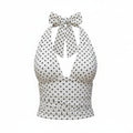 White Polka Halter