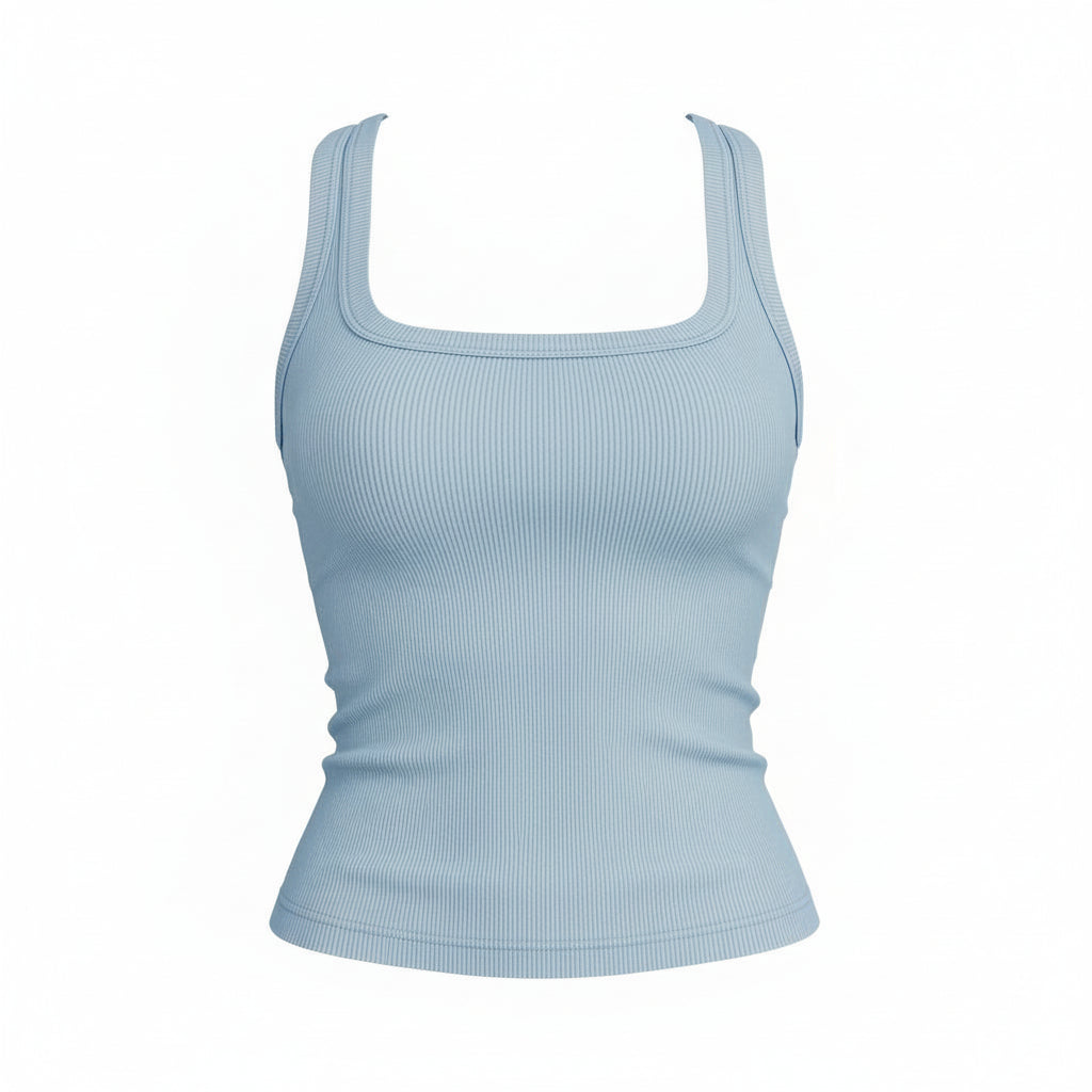 Sky Ribbed Tank
