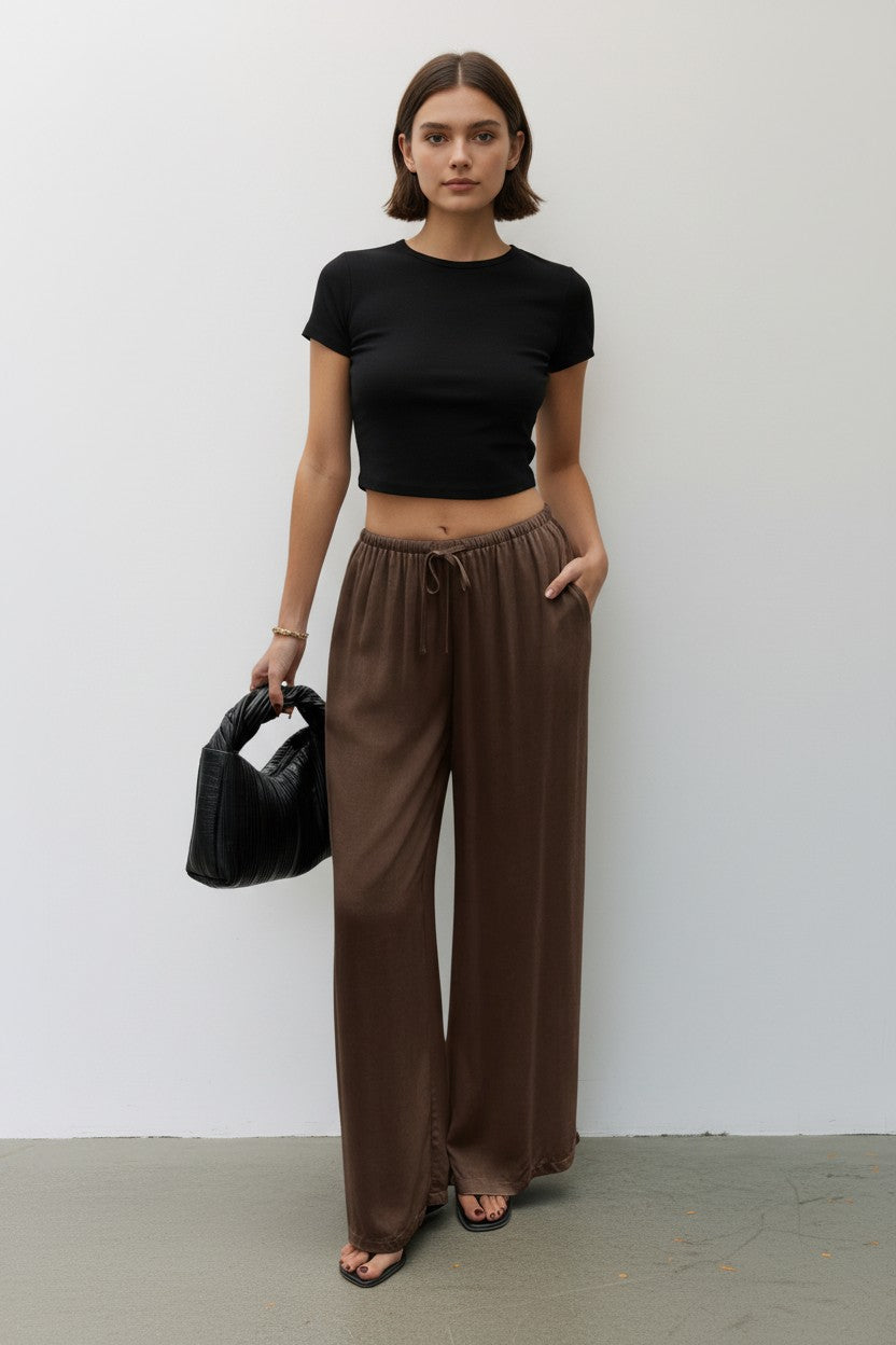 Chocolate Linen Pant
